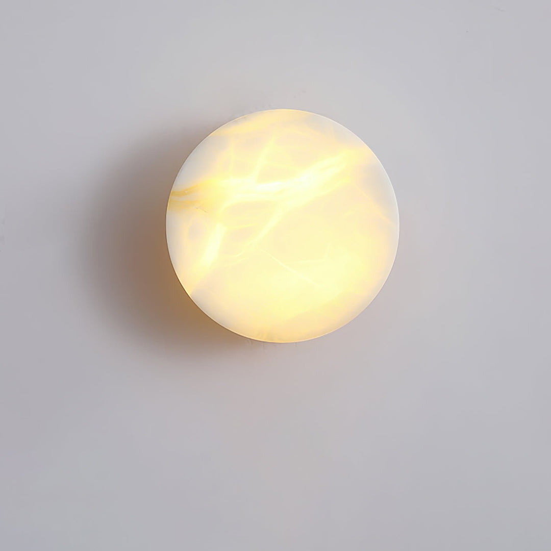 Cylindryczna Lampa Ścienna z Alabastru