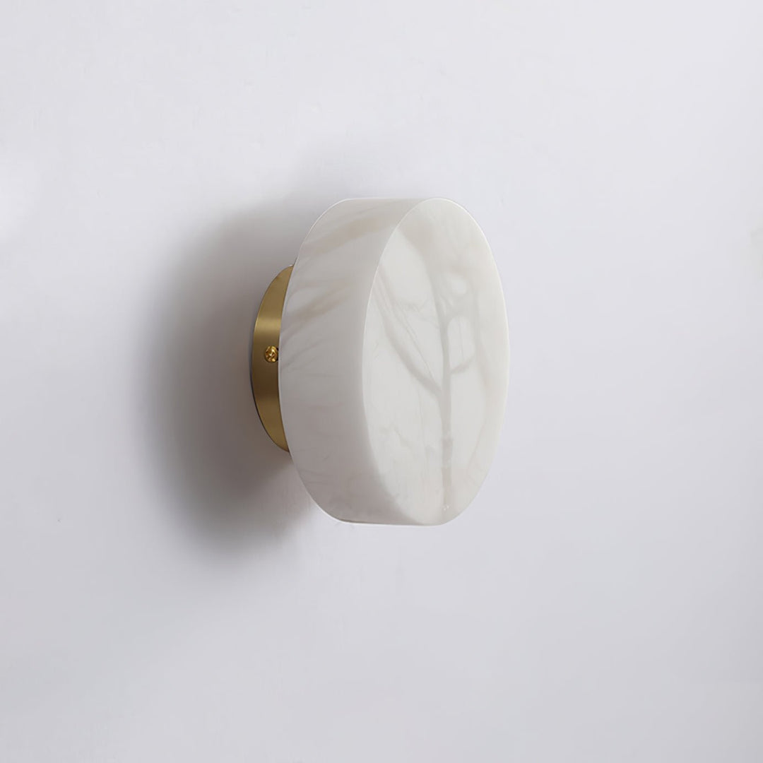 Cylindryczna Lampa Ścienna z Alabastru
