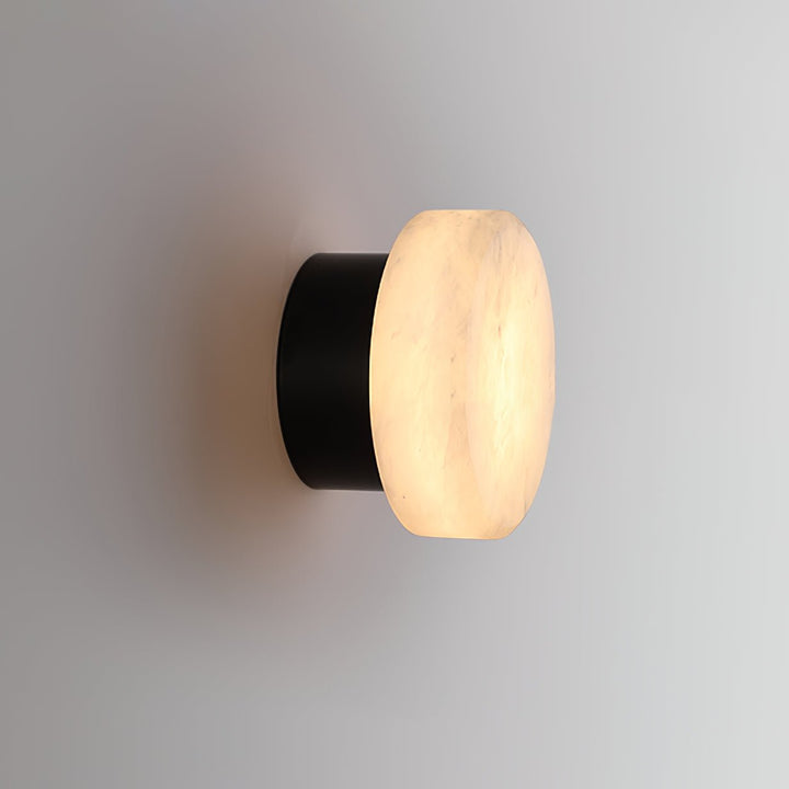 Cylindryczna Lampa Ścienna z Alabastru