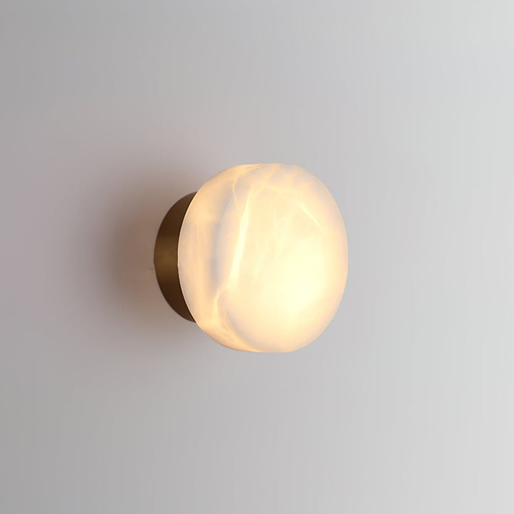 Cylindryczna Lampa Ścienna z Alabastru