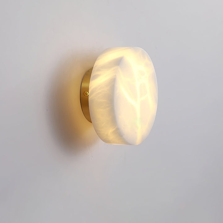 Cylindryczna Lampa Ścienna z Alabastru