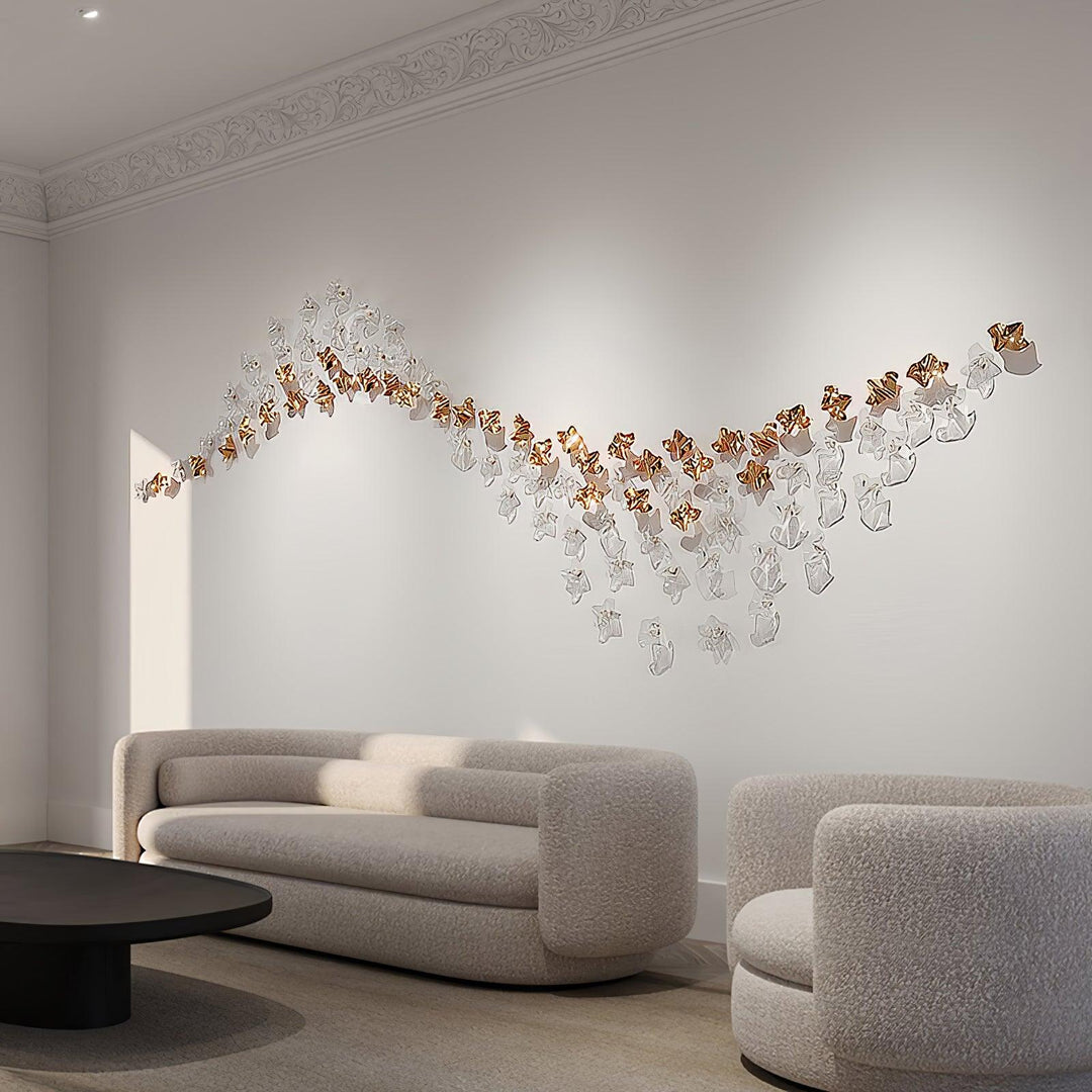 Lampa wisząca z szklanymi wisiorkami Tidal Art