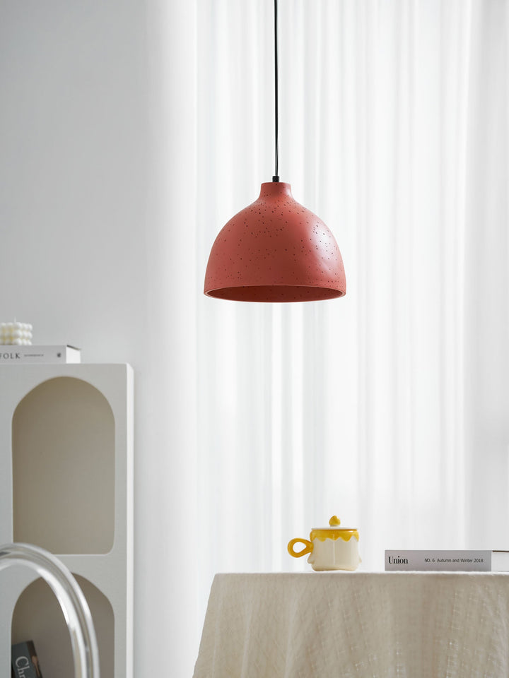 Lampa wisząca z żywicy w kształcie miski