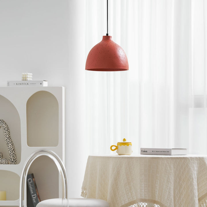 Lampa wisząca z żywicy w kształcie miski