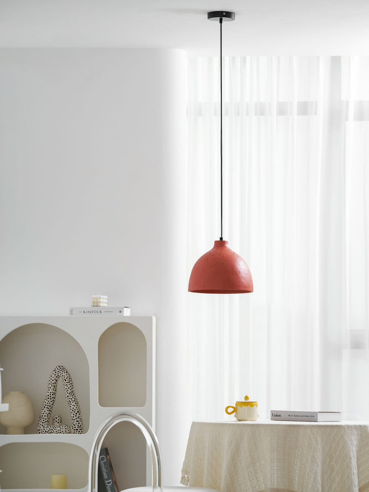 Lampa wisząca z żywicy w kształcie miski