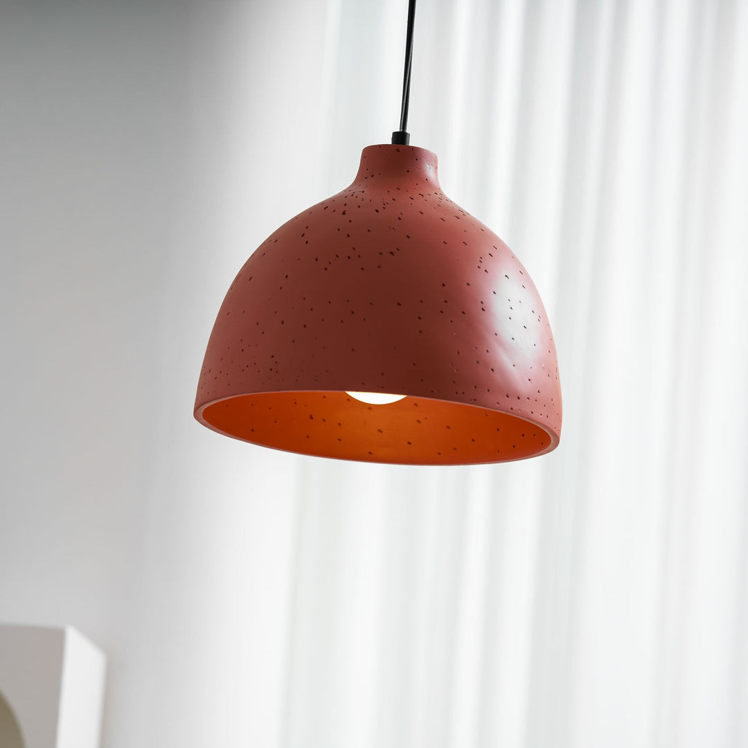 Lampa wisząca z żywicy w kształcie miski