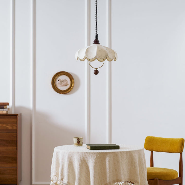 Lampa wisząca z tkaniny Lily