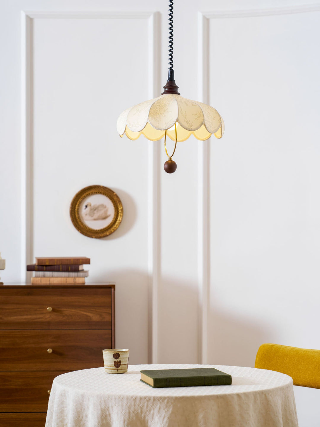 Lampa wisząca z tkaniny Lily