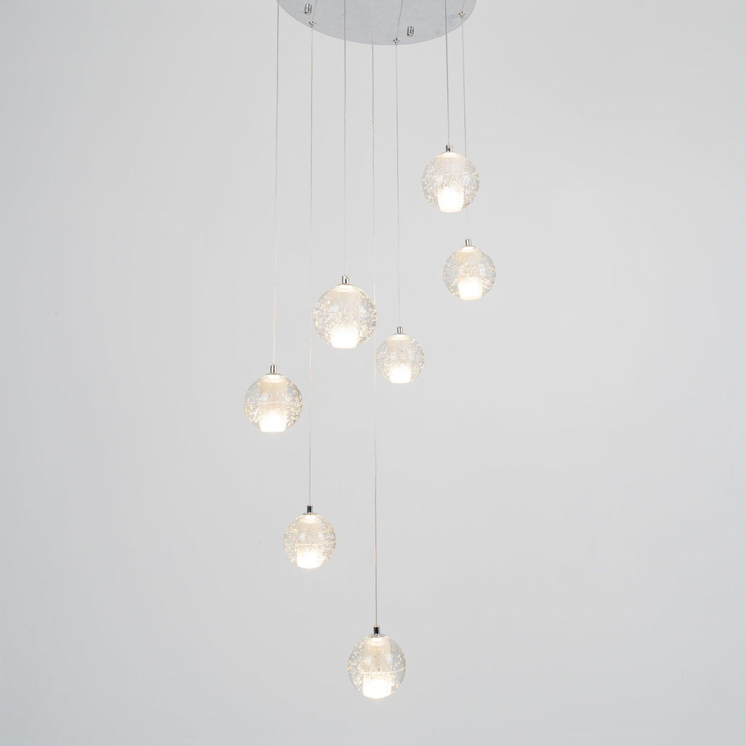 Lampa wisząca z kryształowymi kulkami
