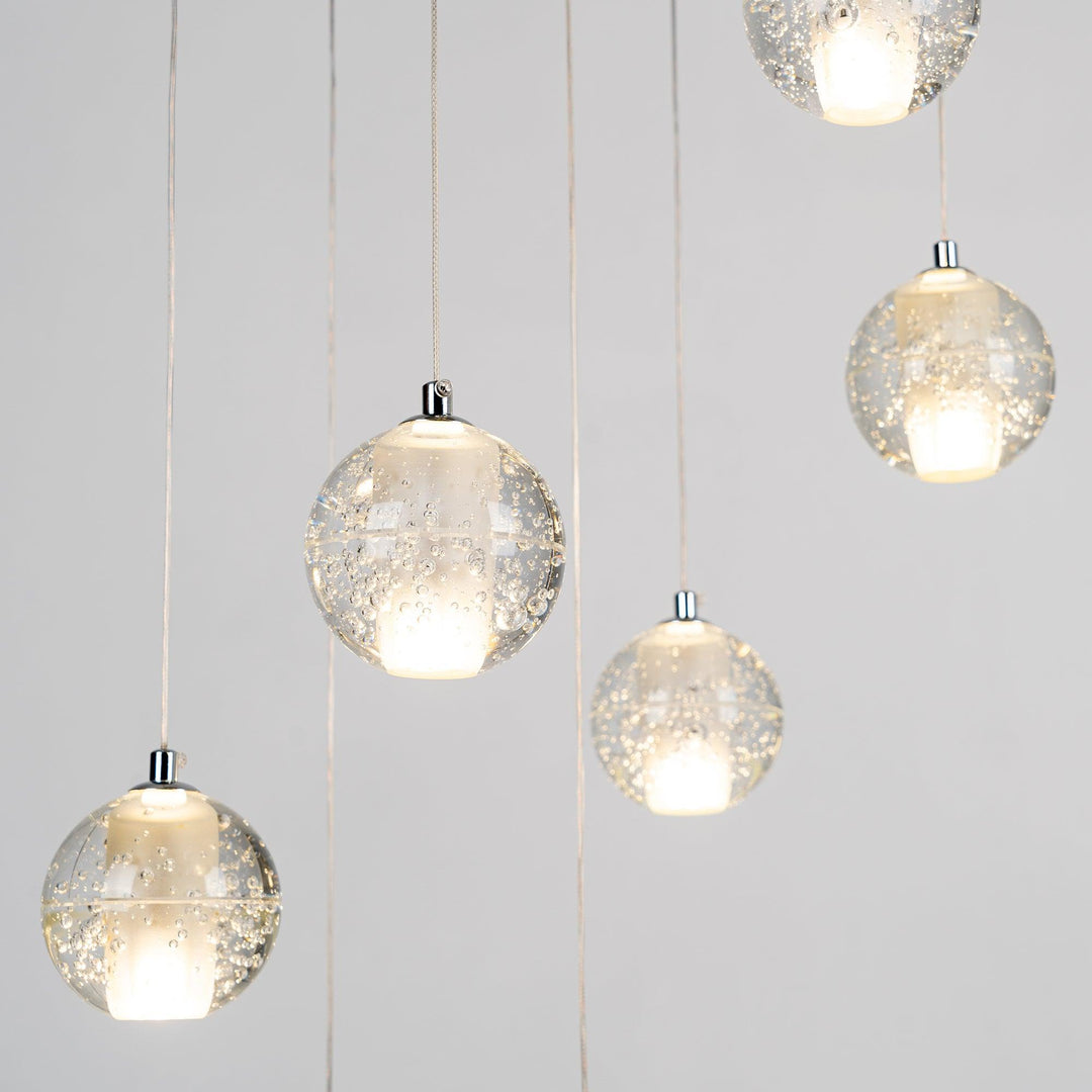 Lampa wisząca z kryształowymi kulkami