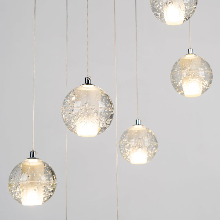 Lampa wisząca z kryształowymi kulkami