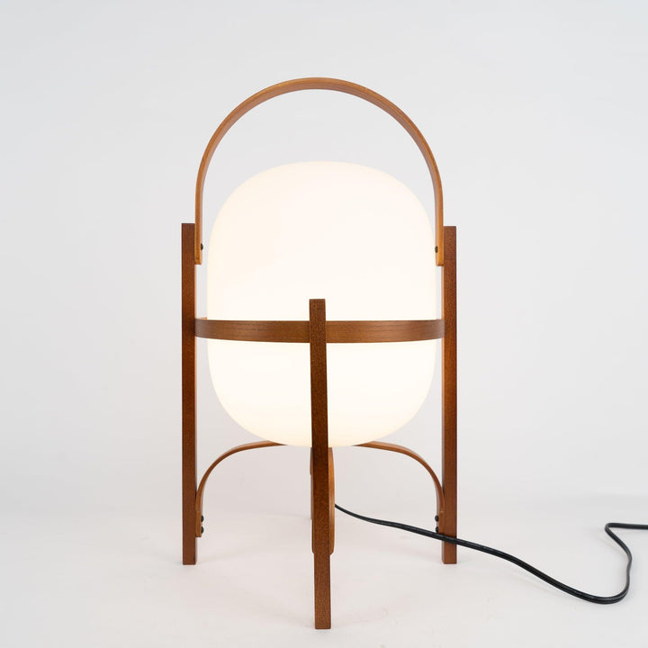 Przenośna Lampa Stołowa z Szkła w Kształcie Latarnika