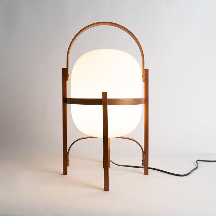 Przenośna Lampa Stołowa z Szkła w Kształcie Latarnika