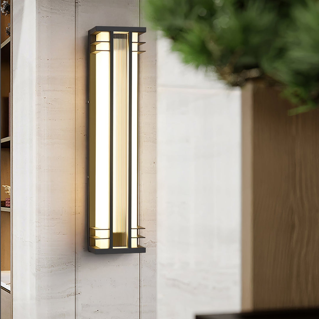 Lampa ścienna na zewnątrz z podwójną osią