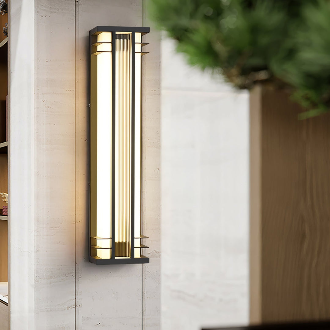 Lampa ścienna na zewnątrz z podwójną osią