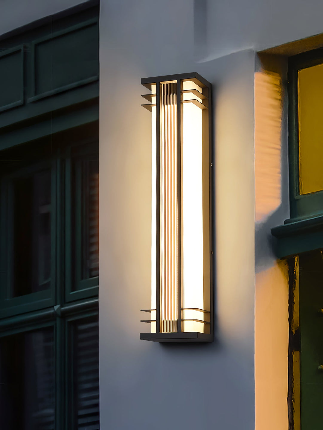 Lampa ścienna na zewnątrz z podwójną osią