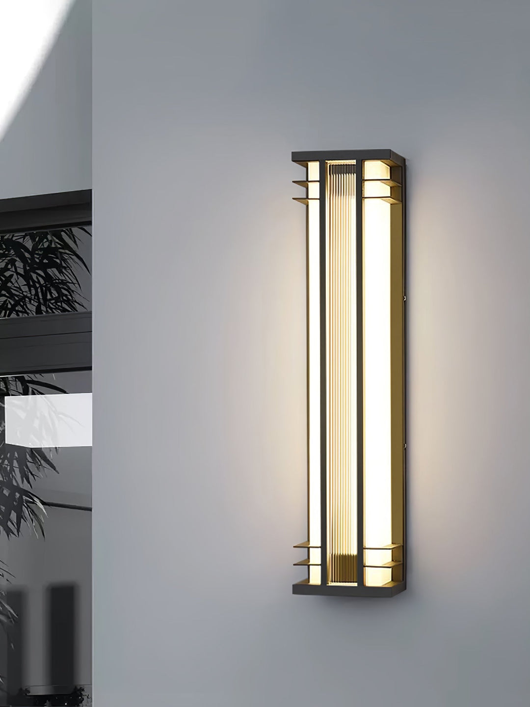 Lampa ścienna na zewnątrz z podwójną osią