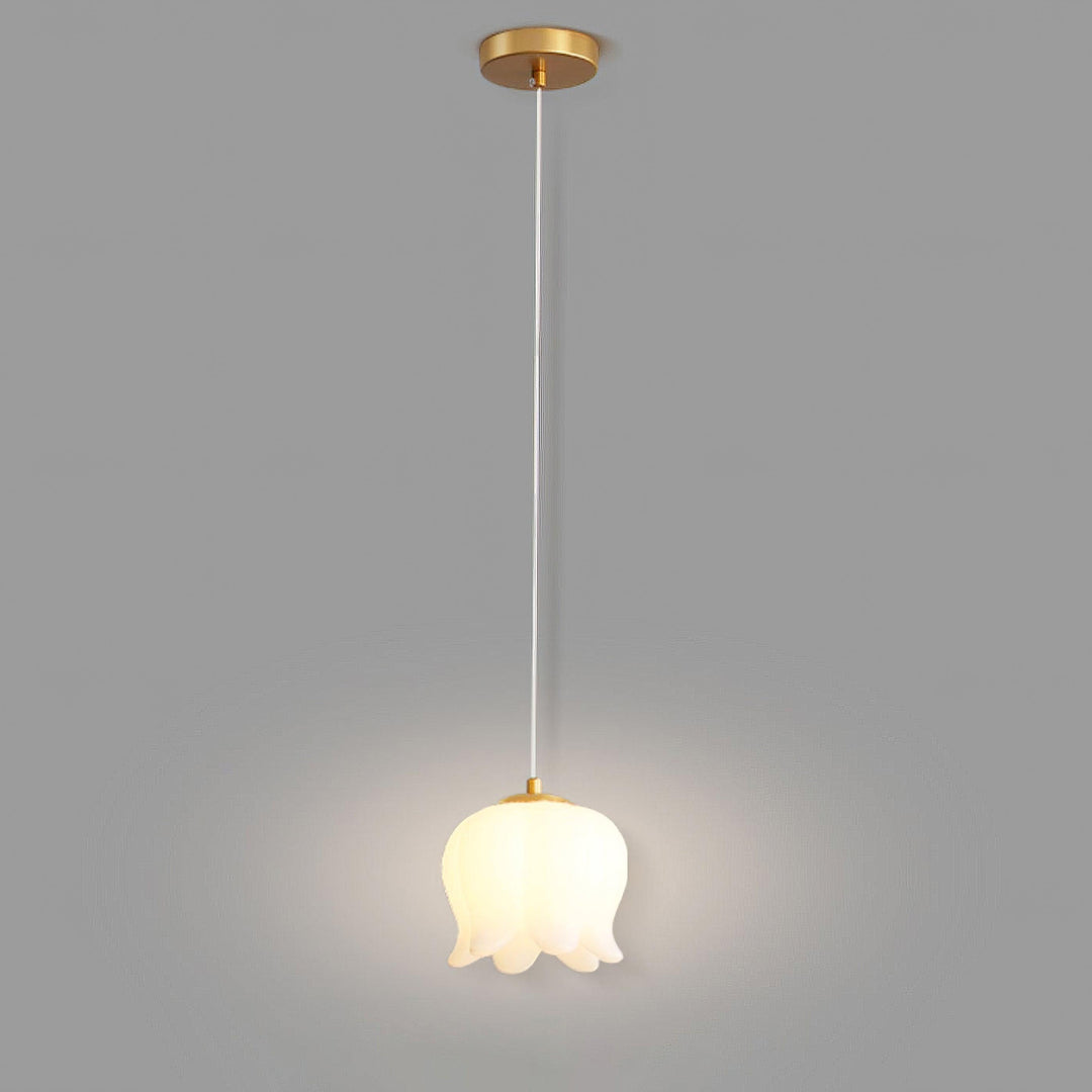 Elegancka Lampa Wisząca z Kwiatowym Motywem