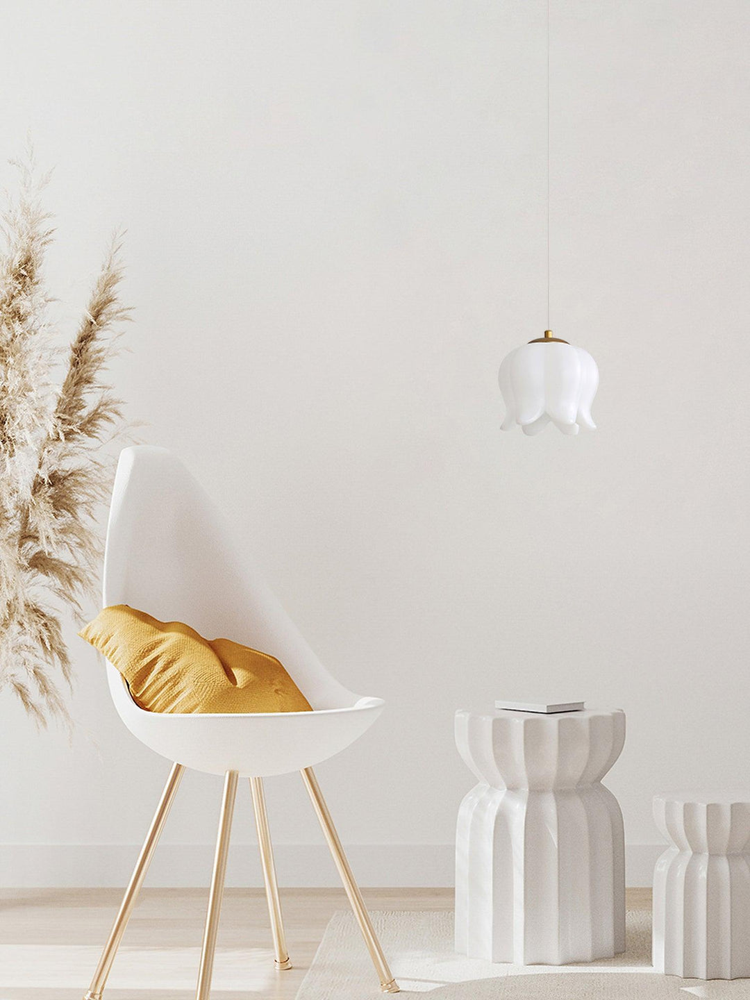 Elegancka Lampa Wisząca z Kwiatowym Motywem