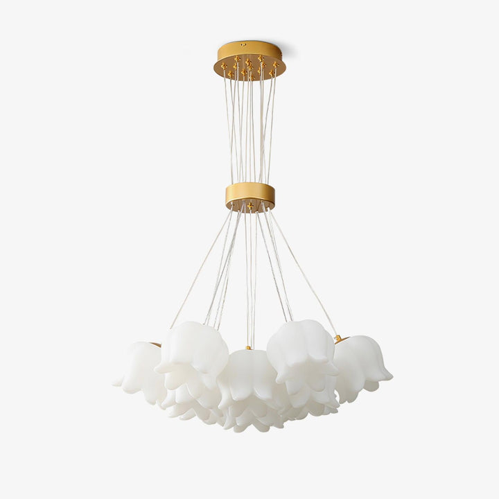 Elegancka Lampa Wisząca z Kwiatowym Motywem
