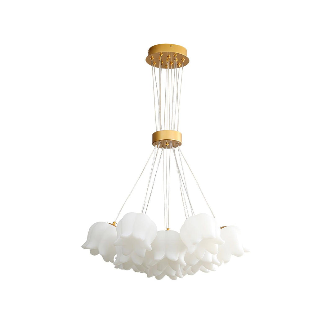 Elegancka Lampa Wisząca z Kwiatowym Motywem