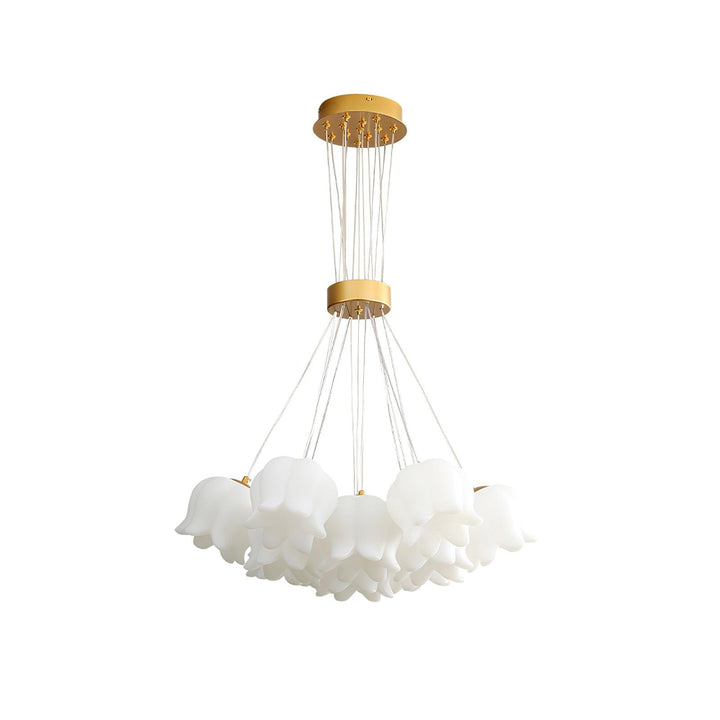 Elegancka Lampa Wisząca z Kwiatowym Motywem