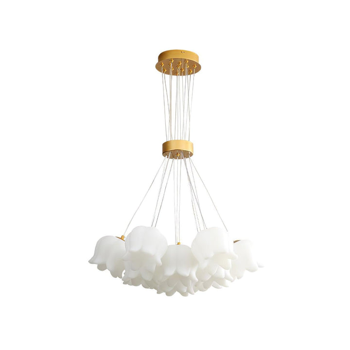 Elegancka Lampa Wisząca z Kwiatowym Motywem