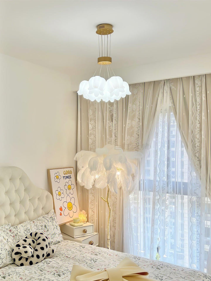 Elegancka Lampa Wisząca z Kwiatowym Motywem