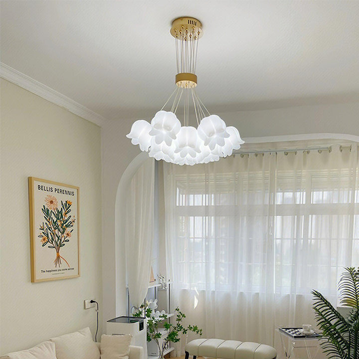 Elegancka Lampa Wisząca z Kwiatowym Motywem