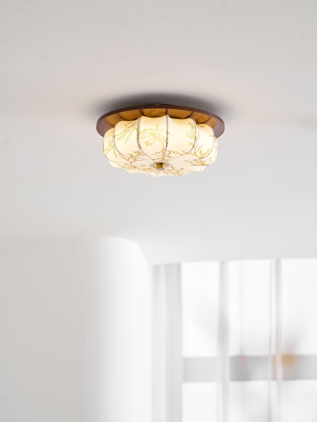 Lampa sufitowa Elowen z tkaniny