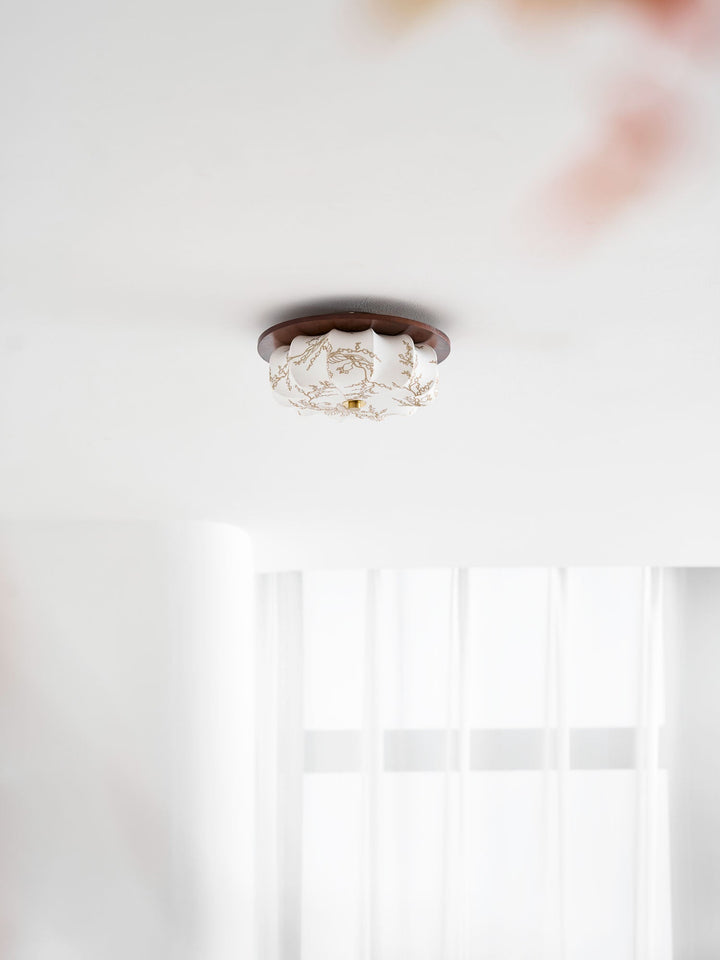 Lampa sufitowa Elowen z tkaniny