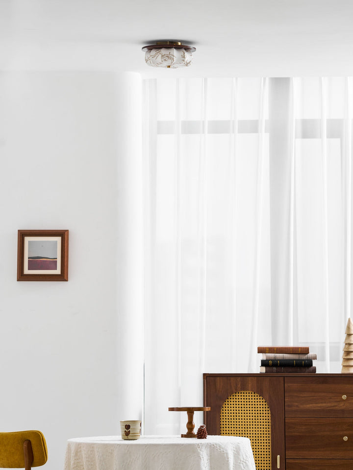 Lampa sufitowa Elowen z tkaniny