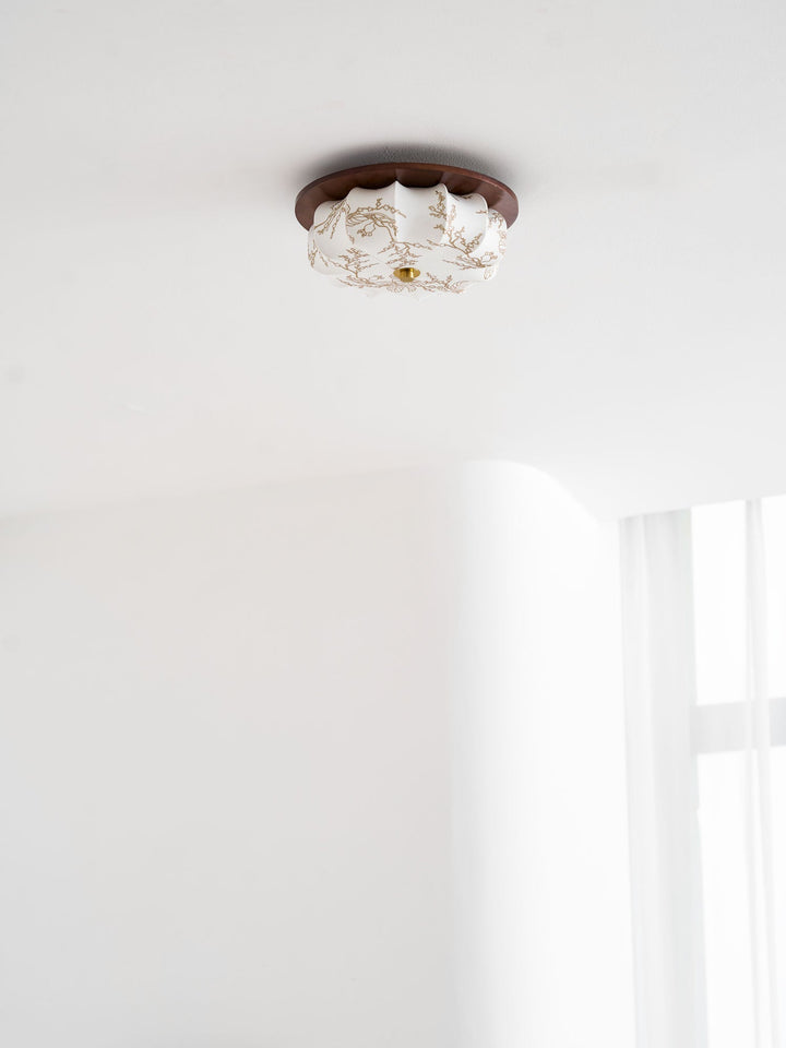 Lampa sufitowa Elowen z tkaniny