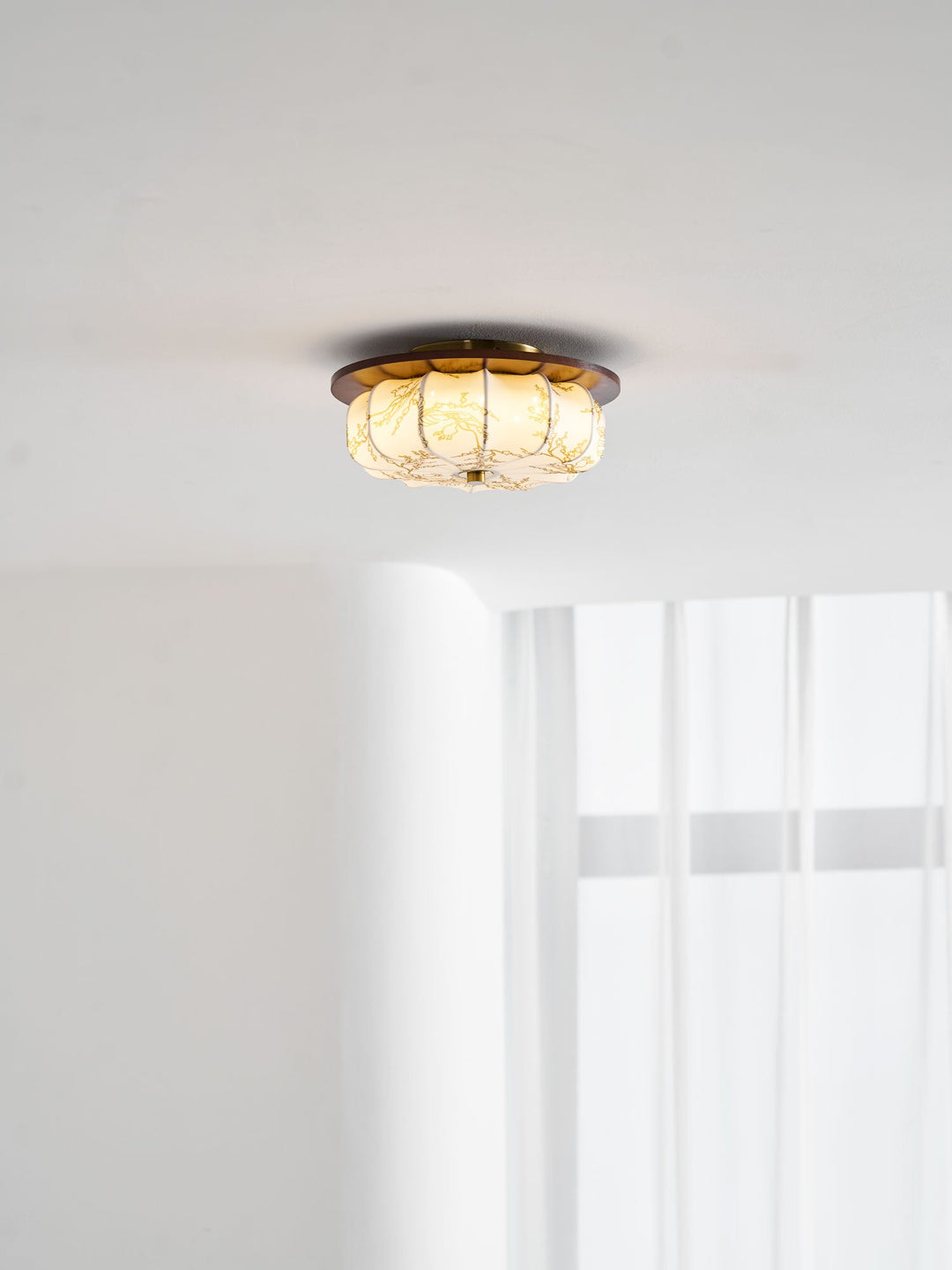 Lampa sufitowa Elowen z tkaniny