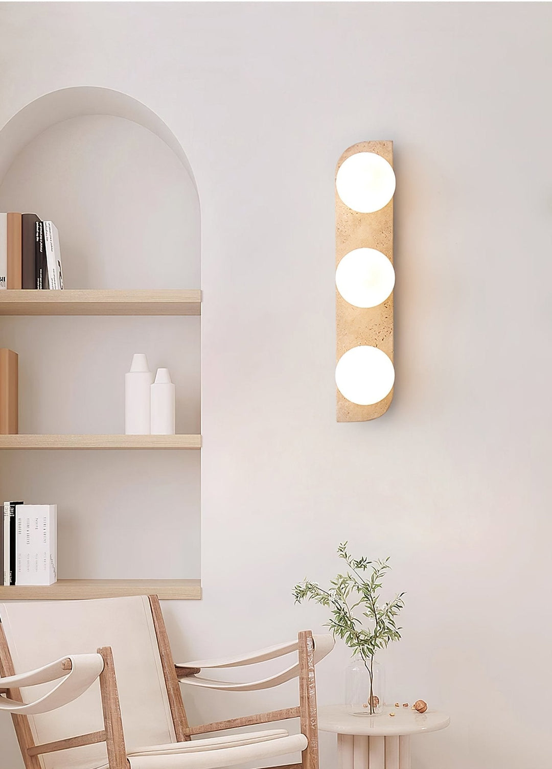 Elysian Lampa Ścienna z Trawertynu