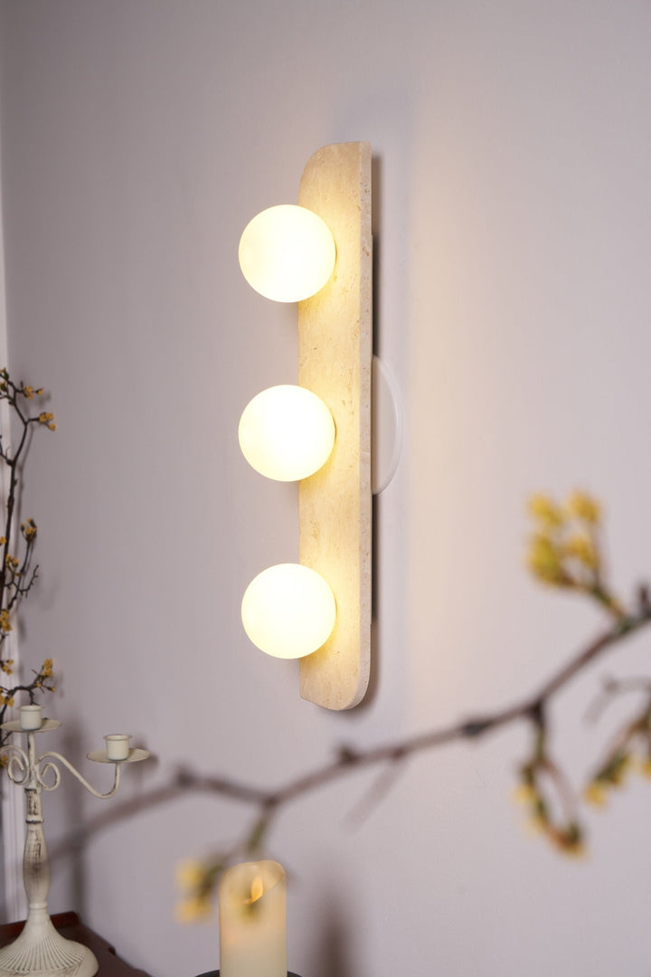 Elysian Lampa Ścienna z Trawertynu