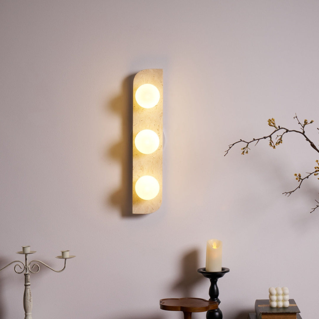 Elysian Lampa Ścienna z Trawertynu