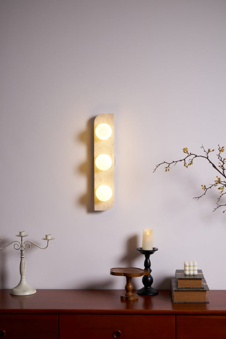 Elysian Lampa Ścienna z Trawertynu