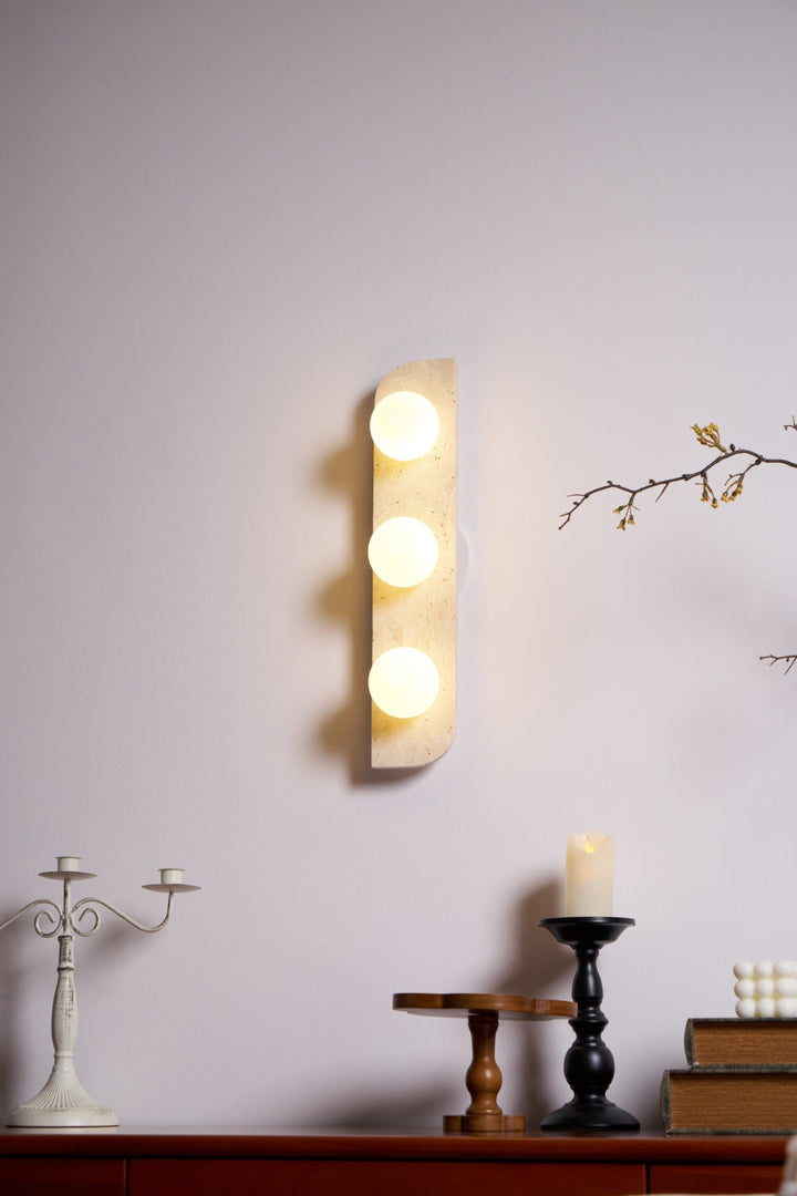Elysian Lampa Ścienna z Trawertynu