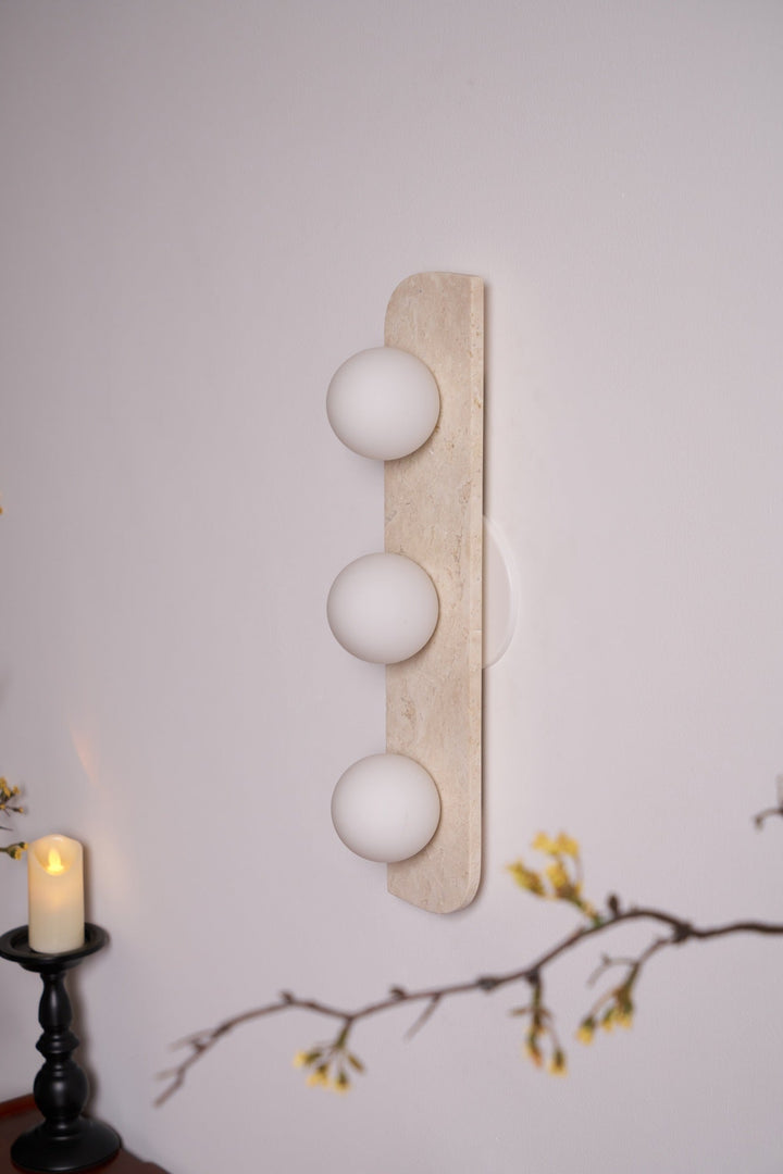 Elysian Lampa Ścienna z Trawertynu