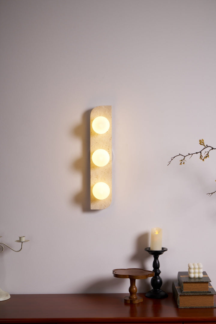 Elysian Lampa Ścienna z Trawertynu