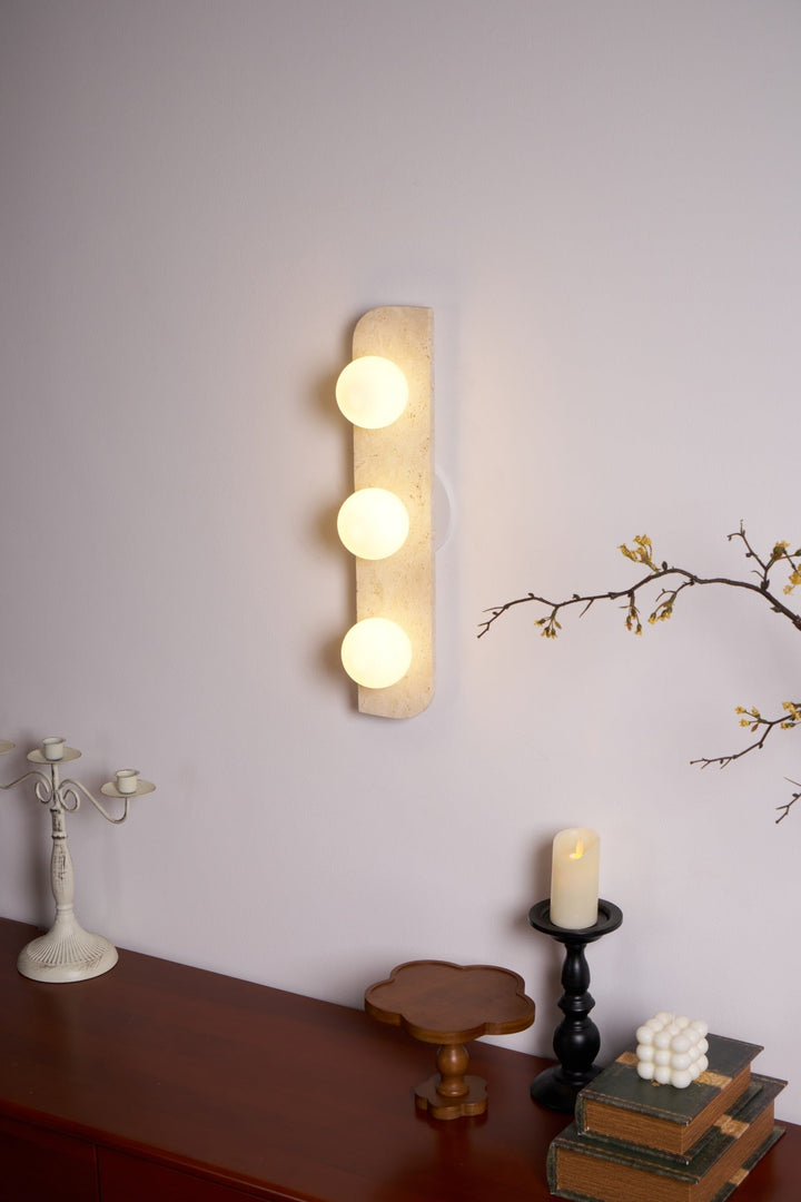 Elysian Lampa Ścienna z Trawertynu