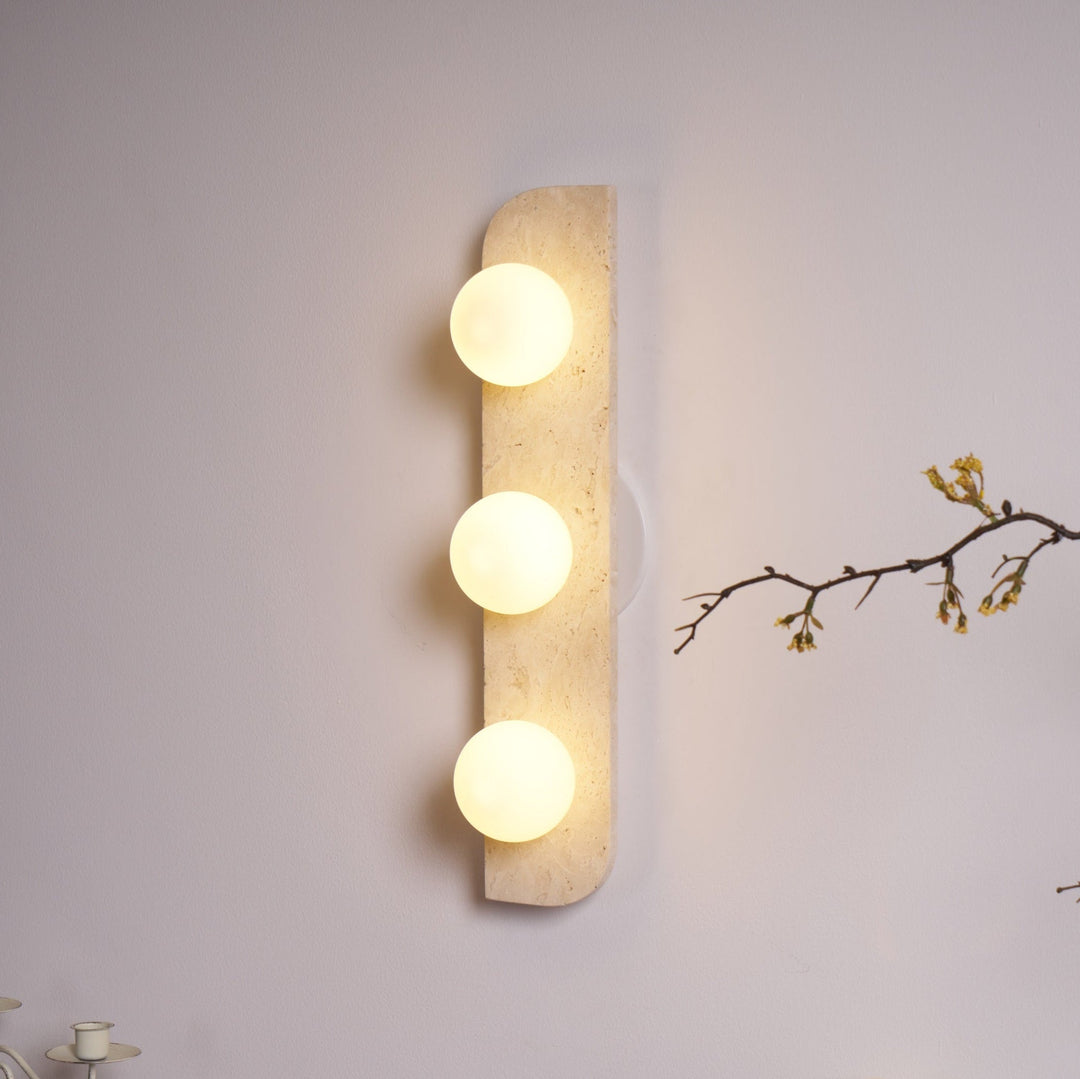Elysian Lampa Ścienna z Trawertynu