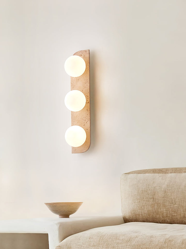 Elysian Lampa Ścienna z Trawertynu