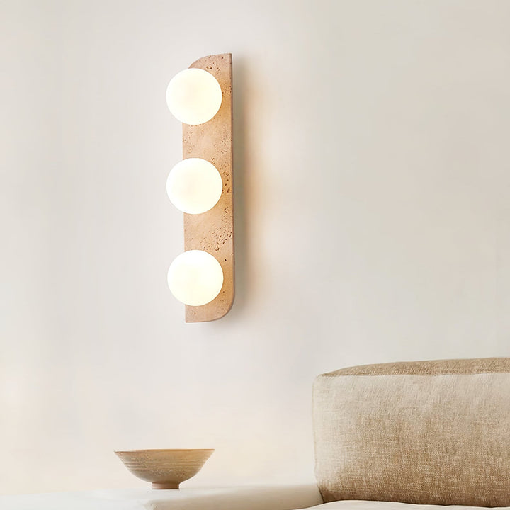 Elysian Lampa Ścienna z Trawertynu