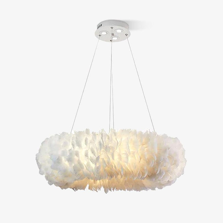 Lampa wisząca z piór gęsich
