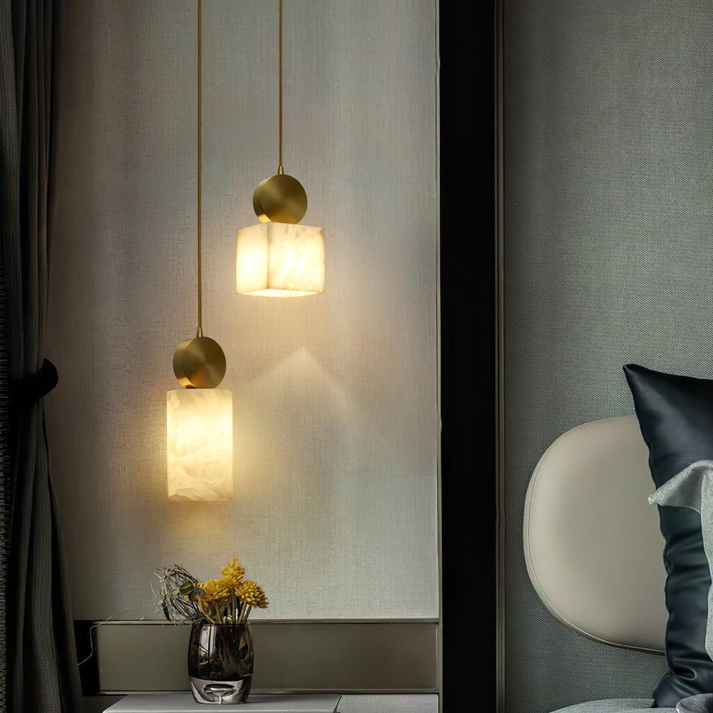 Etruska Lampa Wisząca z Alabastru