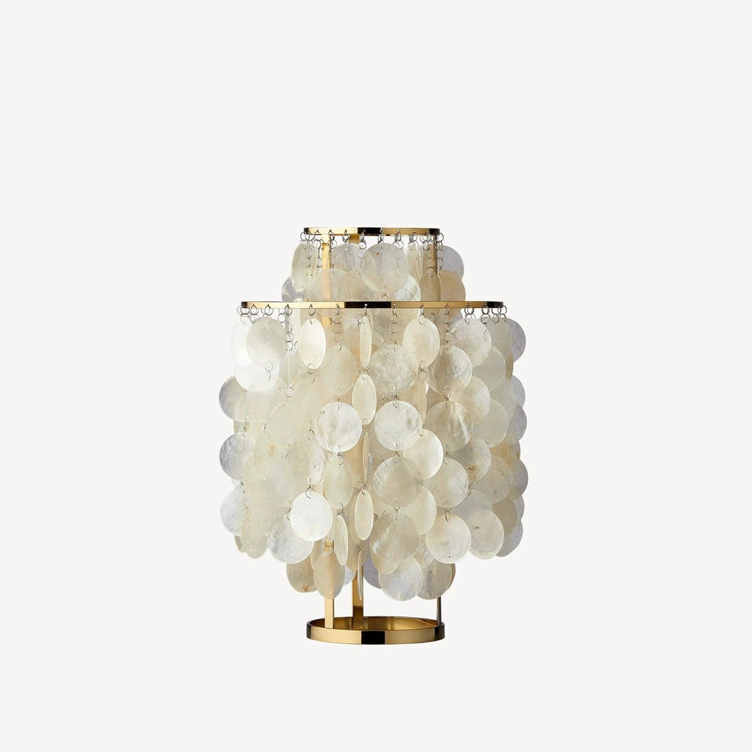 Lampa stołowa z muszli