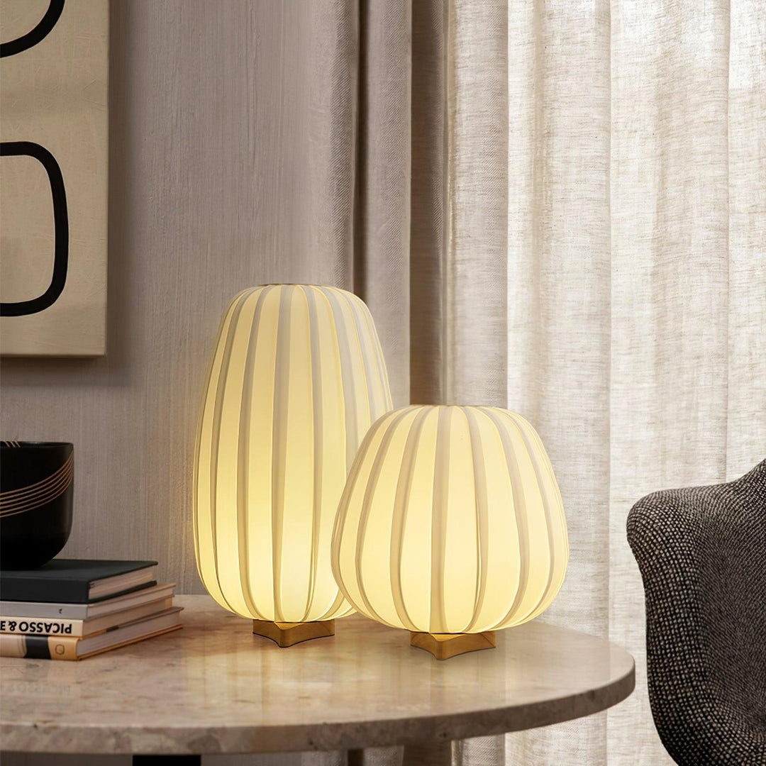 Lampa Stołowa Minimalistyczna z Tkaniny