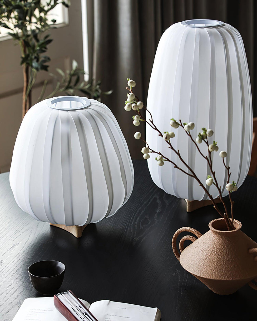 Lampa Stołowa Minimalistyczna z Tkaniny